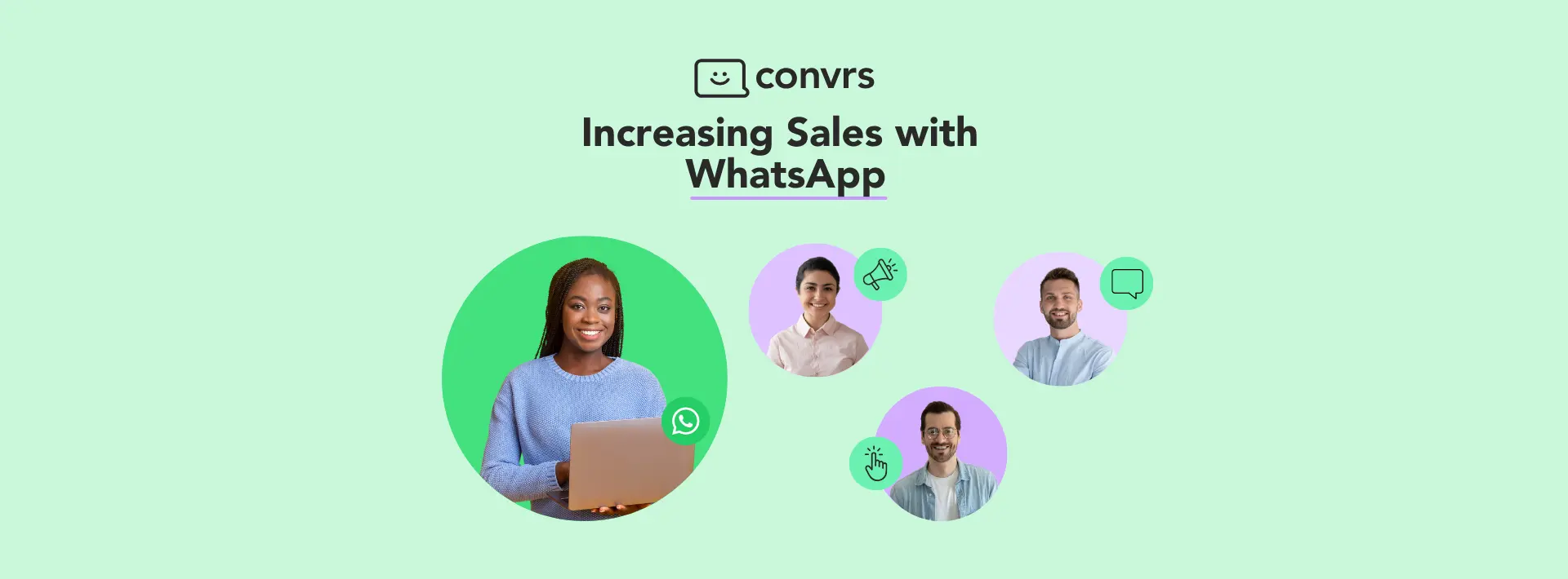 A sales representative using WhatsApp to boost sales engagement