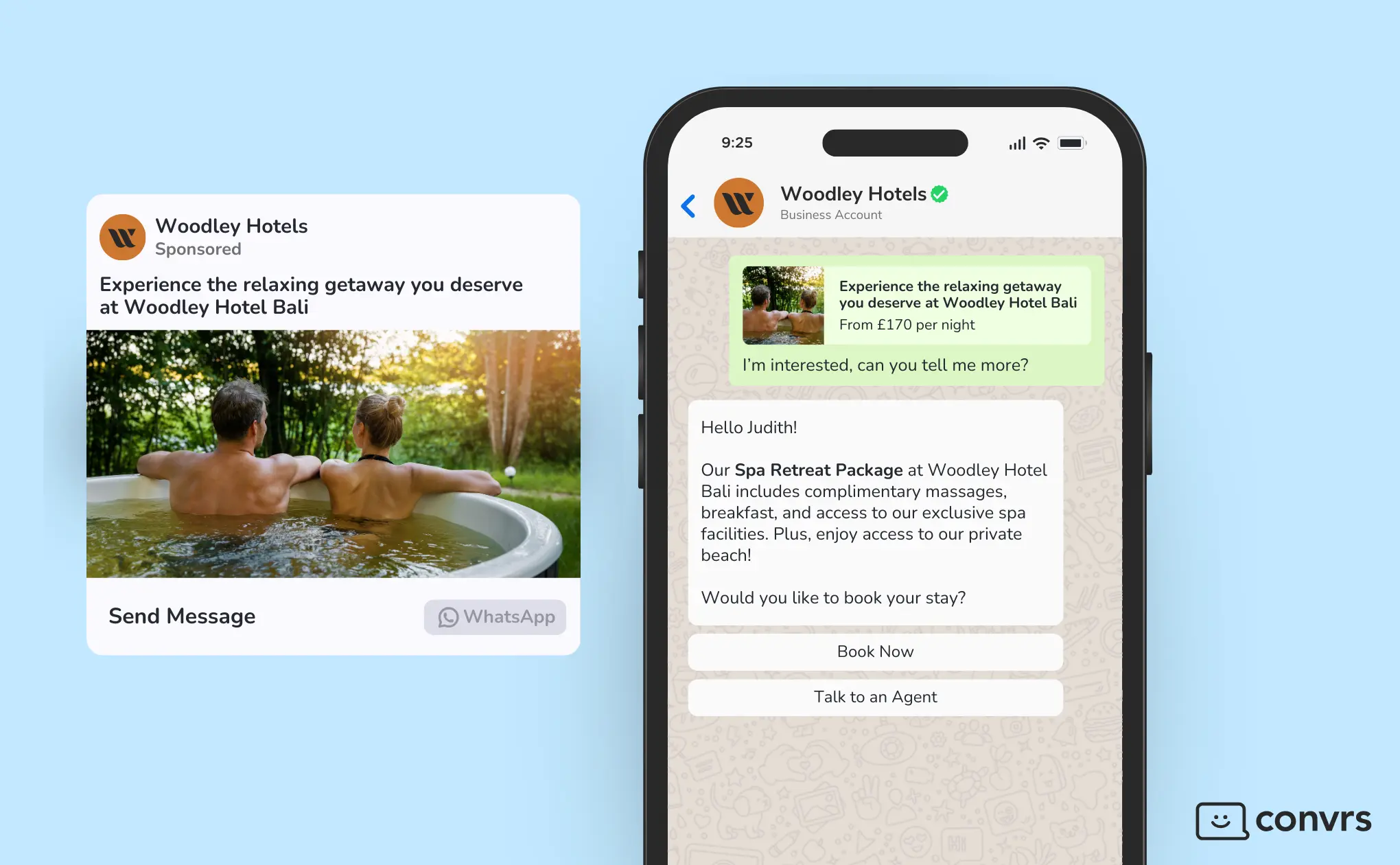 WhatsApp for Hotels - Click-to-WhatsApp ad for Hotels