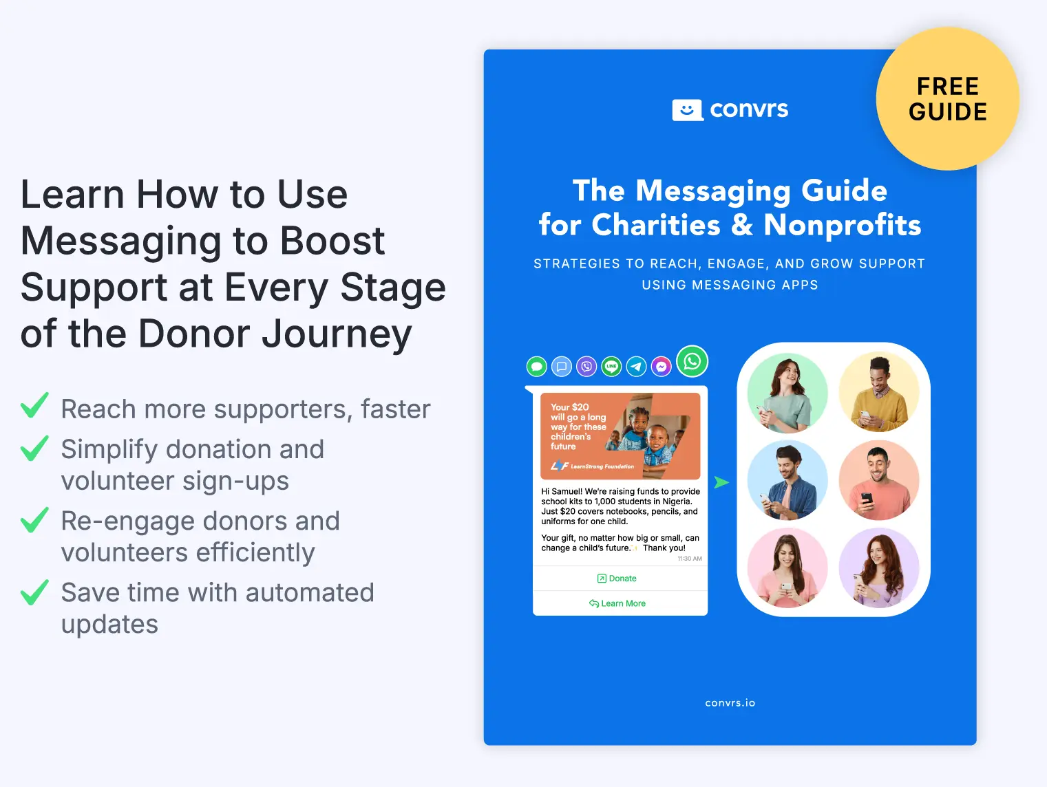 Download the Convrs Messaging Guide for Charities and Nonprofits