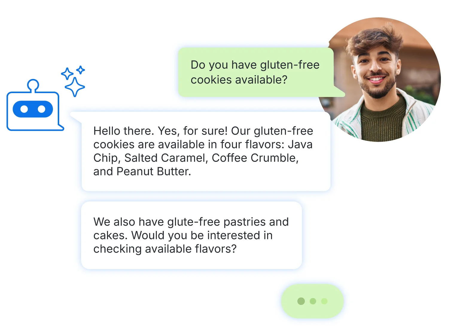 A WhatsApp AI chatbot addressing common questions and concerns without needing human agents.